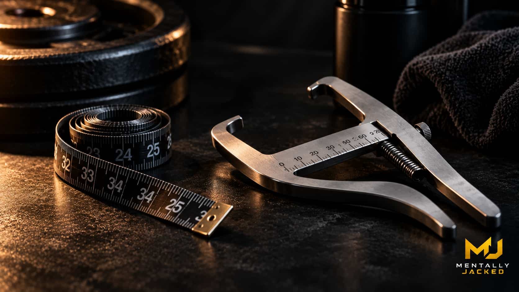 Measuring tape and weighing scale used to calculate FFMI, the fat free mass index for lean muscle mass relative to height