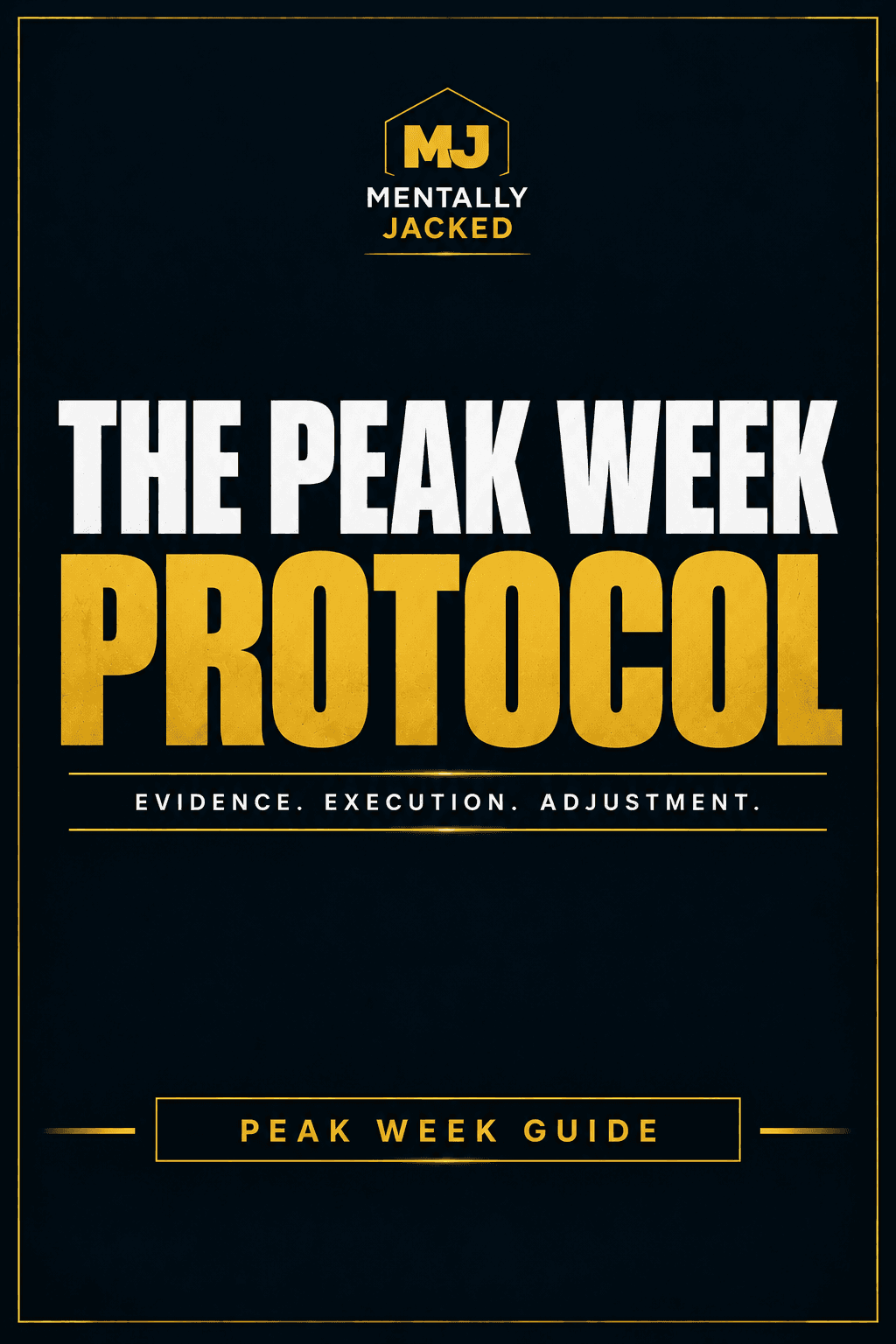 The Peak Week Protocol — Pre-Show & Pre-Shoot Educational Guide